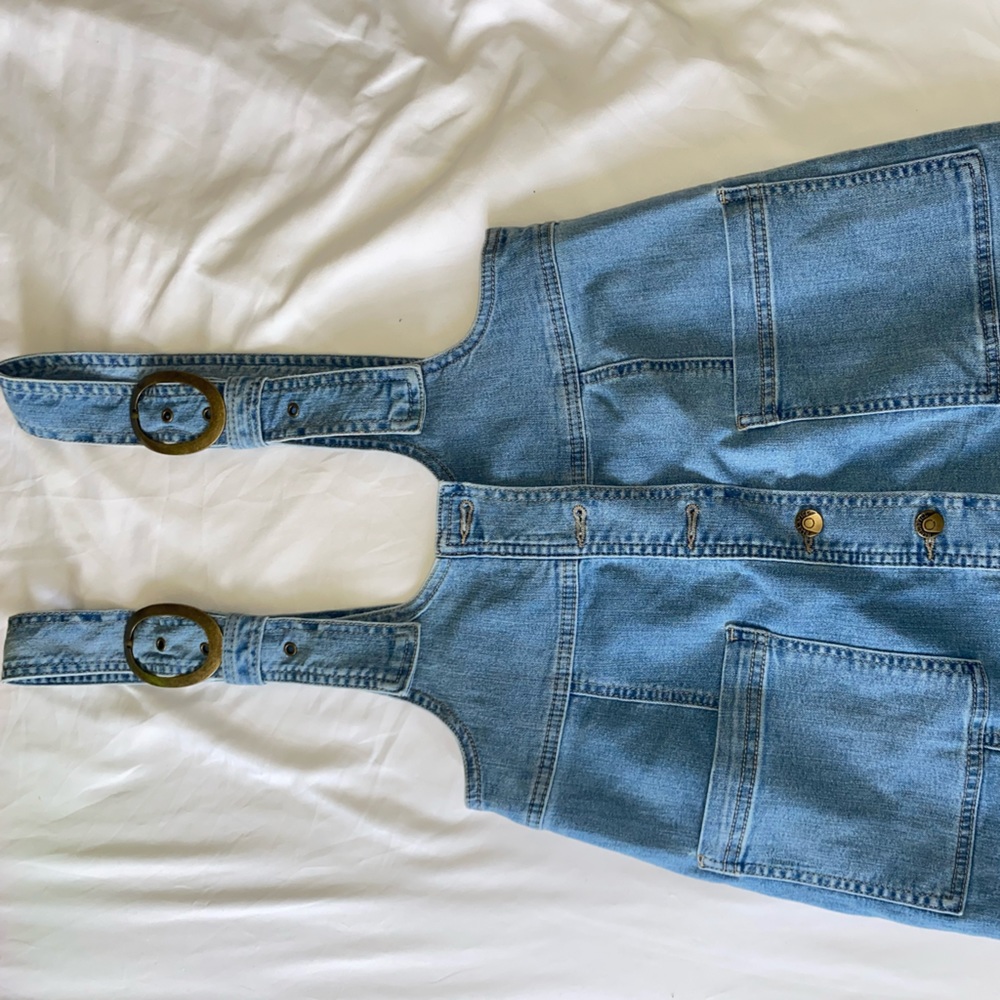 SOLD M jean overall dress